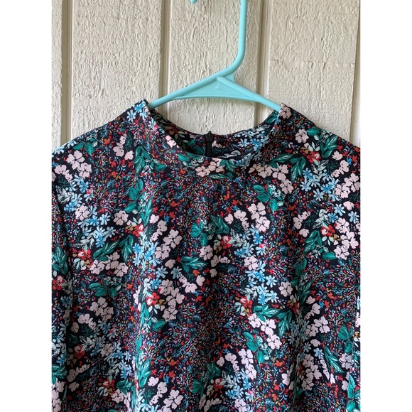 Zara Mock neck floral print mini dress size M - Picture 7 of 8
